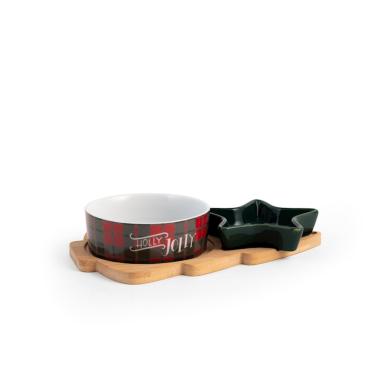 Coppette con Vassoio Christmas Party Set pz.3 |H&H