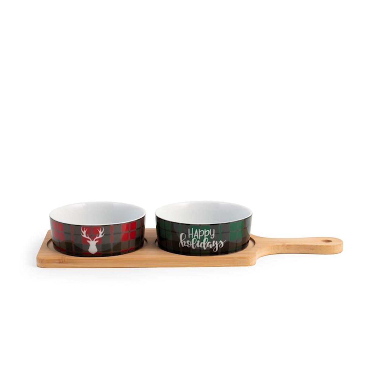 Coppette con Vassoio Christmas Party Set pz.3 |H&H