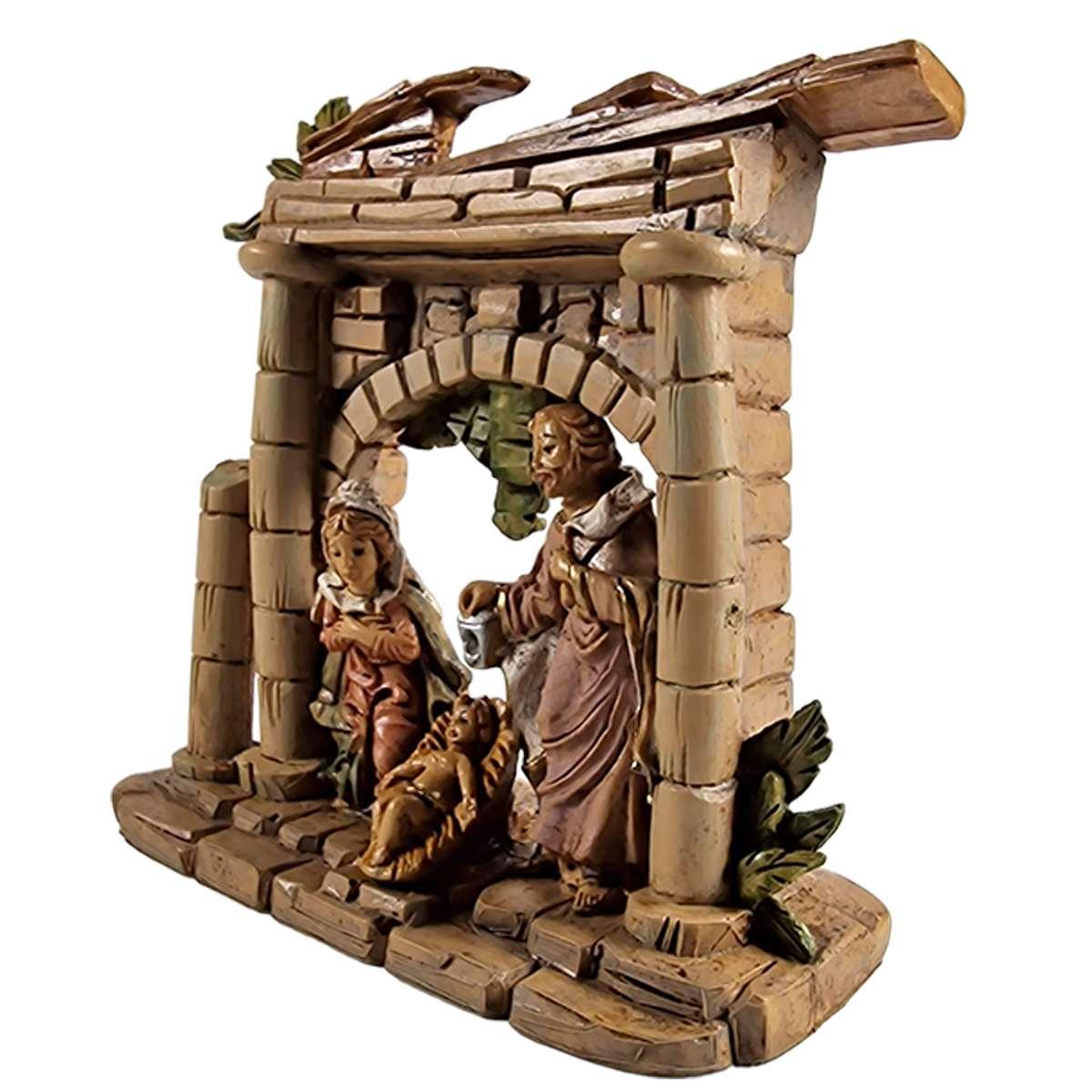 Natività cm.15 Gruppo Sacra Famiglia cm.14,5x6xH15 | Euromarchi
