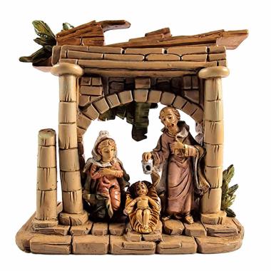 Natività cm.15 Gruppo Sacra Famiglia cm.14,5x6xH15 | Euromarchi