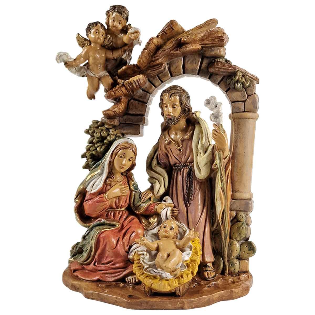 Natività cm.13 Gruppo Sacra Famiglia cm.14x9xH19 | Euromarchi