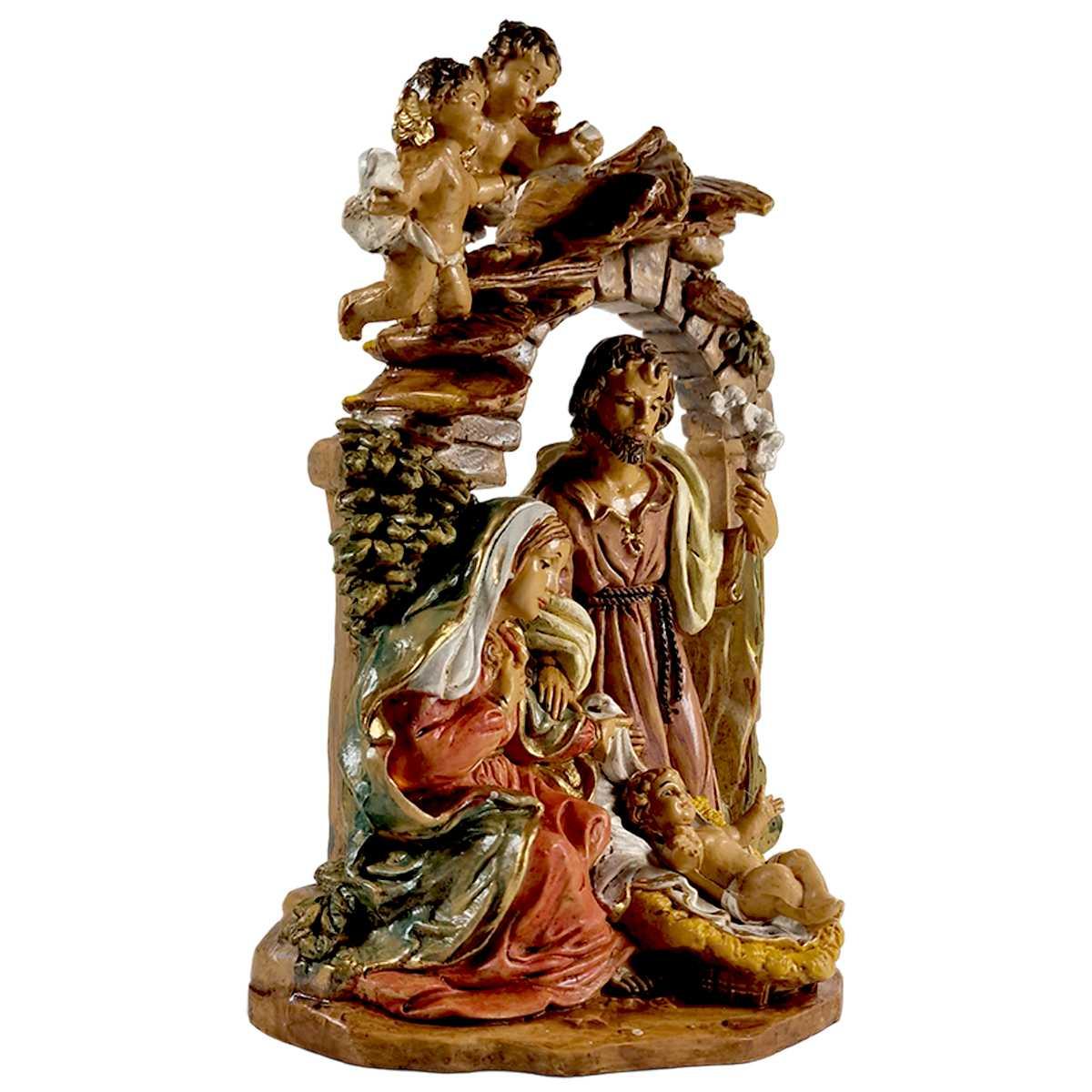 Natività cm.13 Gruppo Sacra Famiglia cm.14x9xH19 | Euromarchi