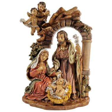 Natività cm.13 Gruppo Sacra Famiglia cm.14x9xH19 | Euromarchi