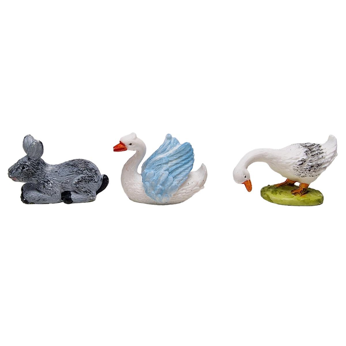 Animali Fattoria Gallo Cigno Papaere Gallina da cm.3 a 5 Set pz.6 | Euromarchi