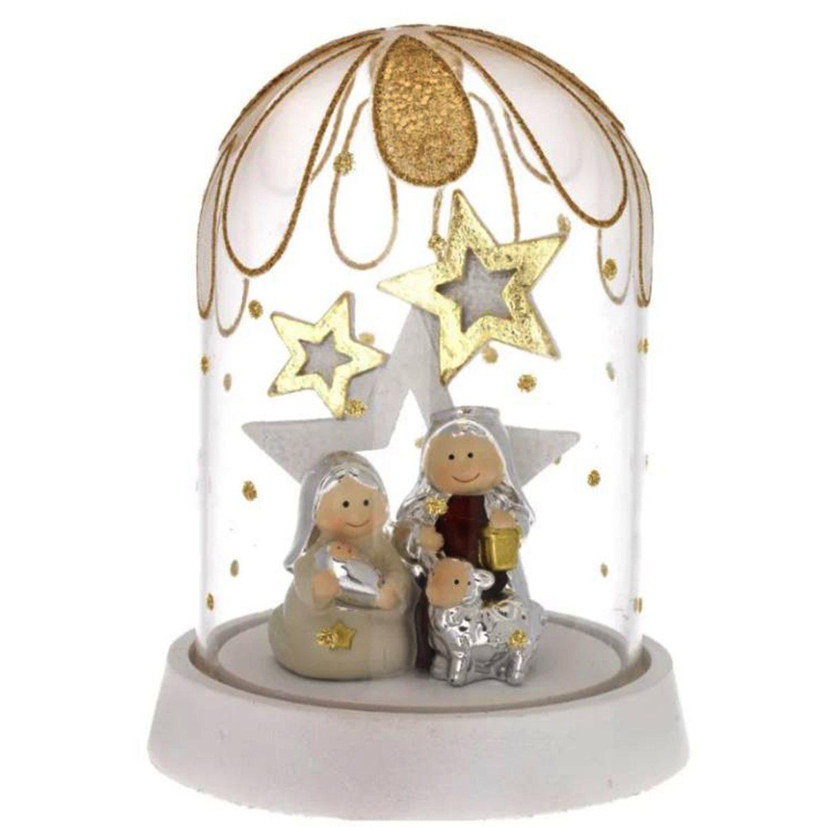 Natività cm.11,5 Stilizzata Bagutta con Cupola Vetro |Bagutta