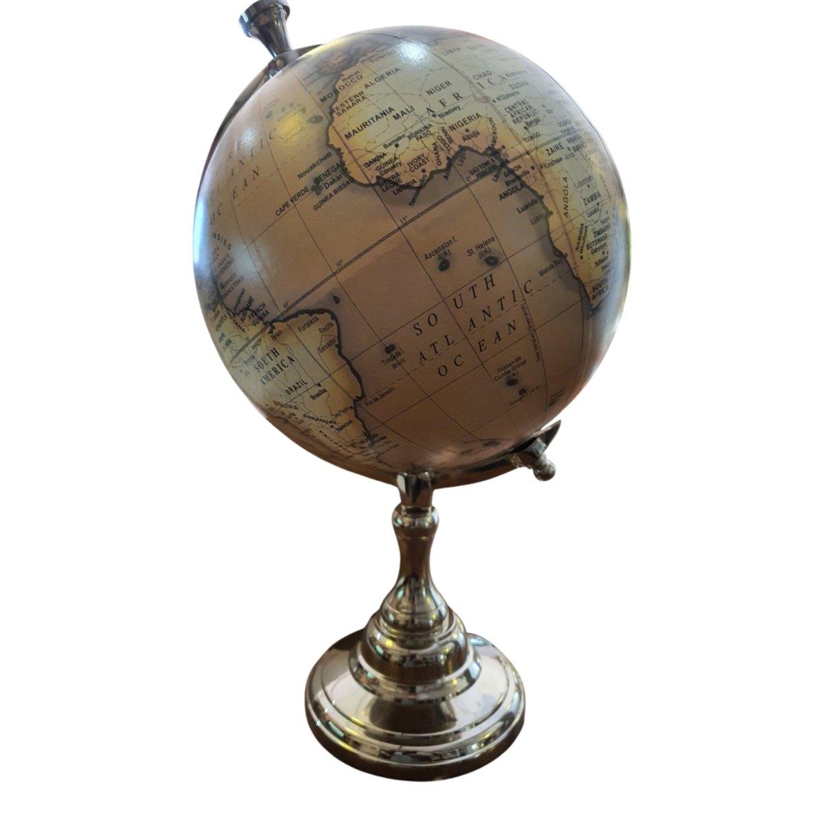 Mappamondo girevole stand metallo
