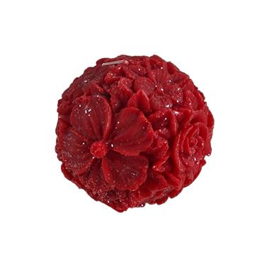 Candela Fiorita Profumata Rossa cm.Ø10 |Cereria Parma