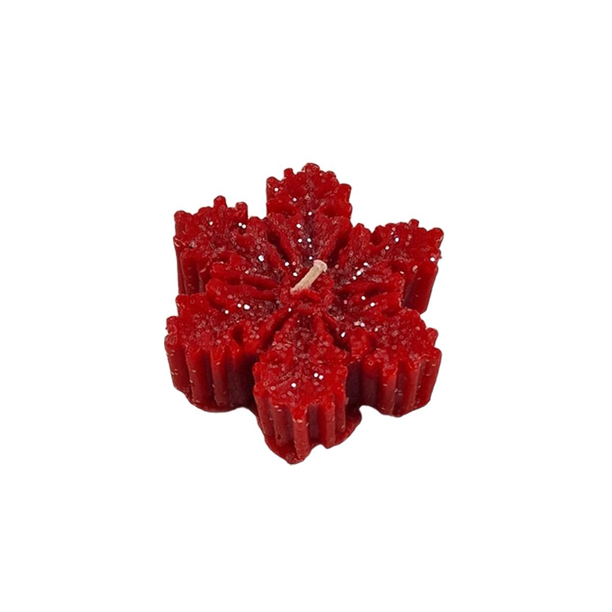 Candela Natale Profumata Fiocco Neve Rosso cm.6/7xh2 4 Modelli |Cereria Parma
