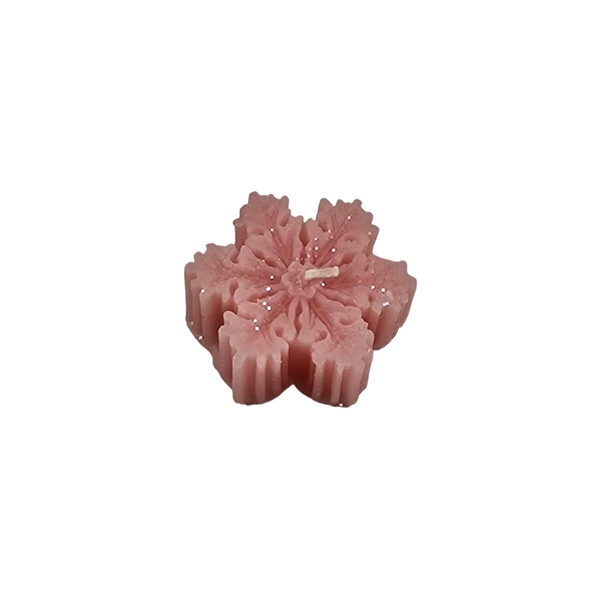 Candela Natale Profumata Fiocco Neve Rosa cm.6/7xh2 4 Modelli |Cereria Parma