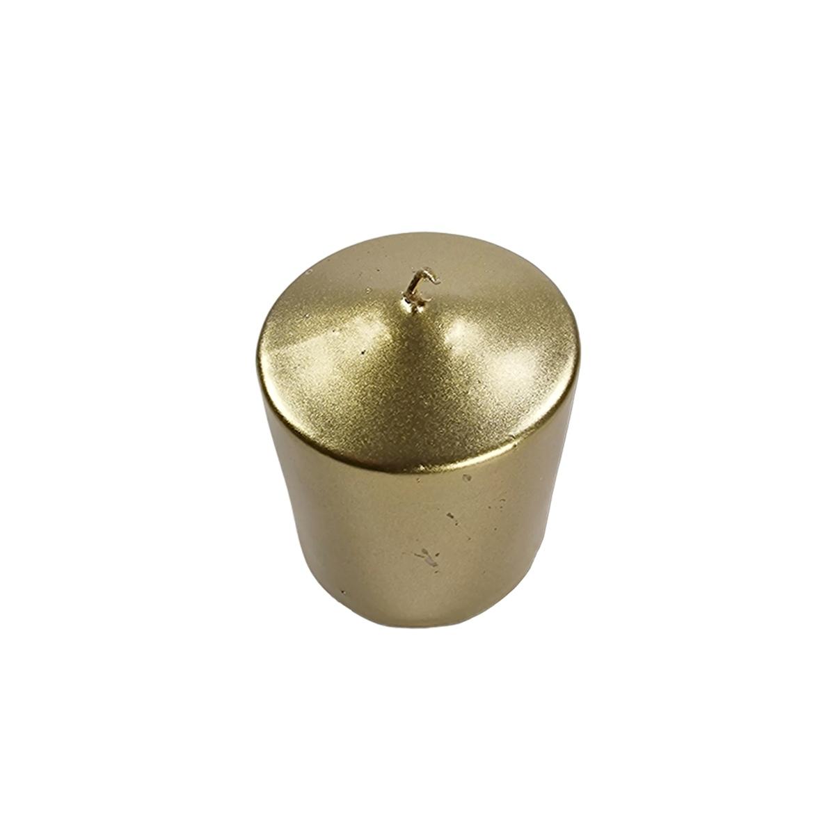 Candela cm.Ø7,5xh10 Cilindrica Oro |M2 Store