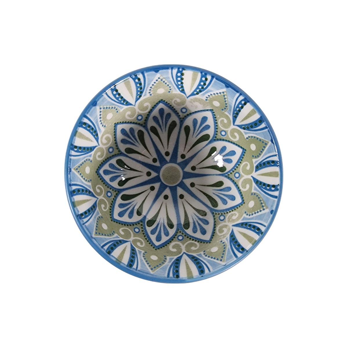 Ciotola Insalatiera cm.Ø9 Porcellana Blu con Decori | Casa Conte