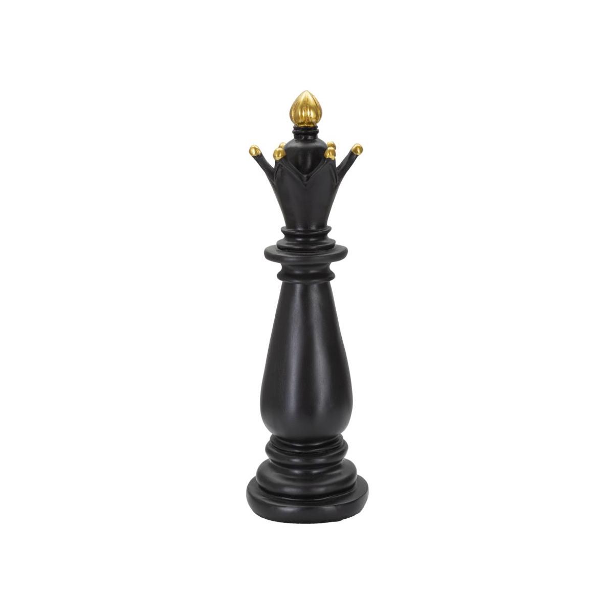 Scultura Alfiere Nero E Oro cm.Ø12,5x38,5