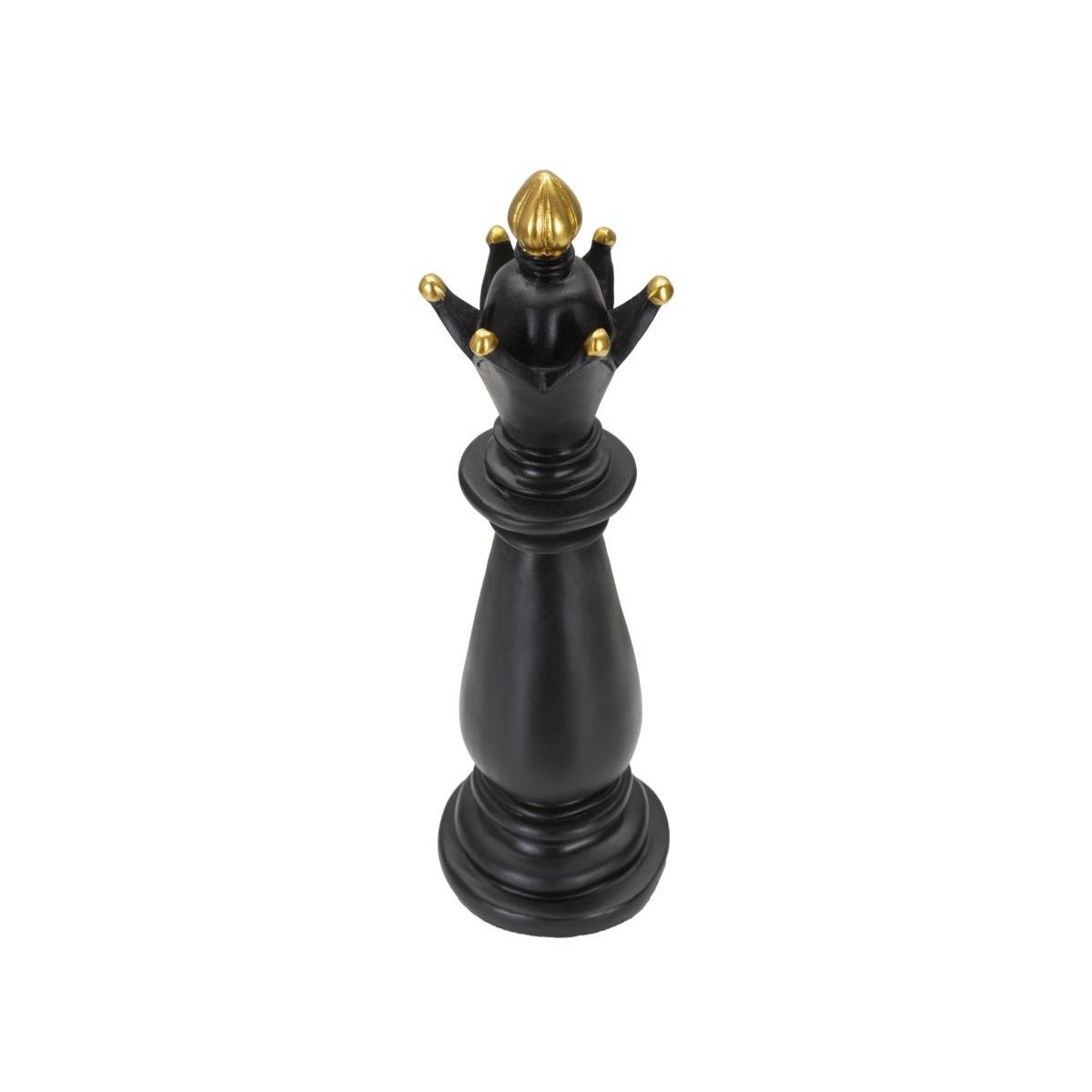 Scultura Alfiere Nero E Oro cm.Ø12,5x38,5