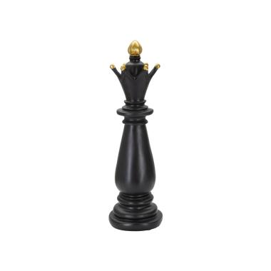 Scultura Alfiere Nero E Oro cm.Ø12,5x38,5