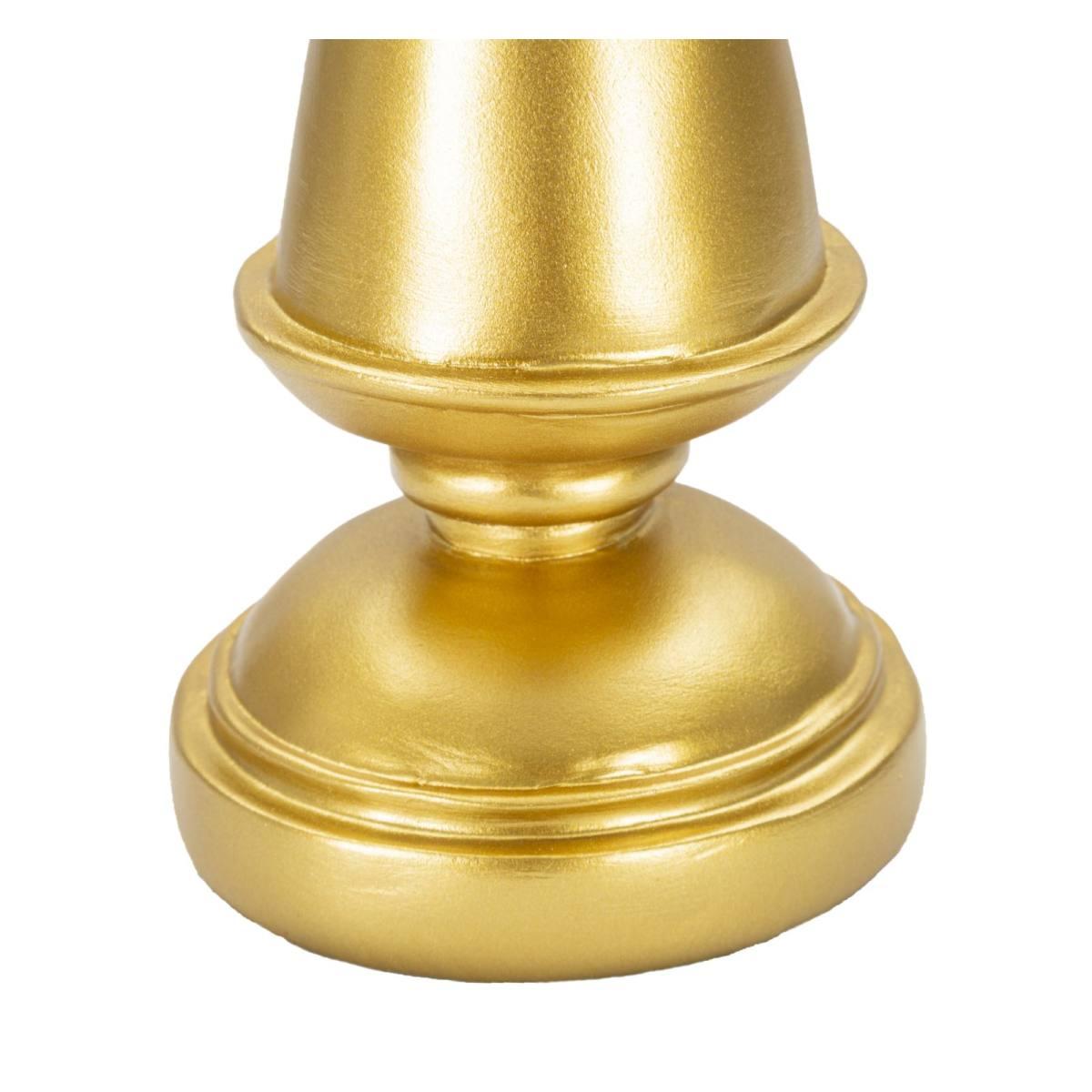 Scultura Re Oro E Nero cm.Ø11x32,5