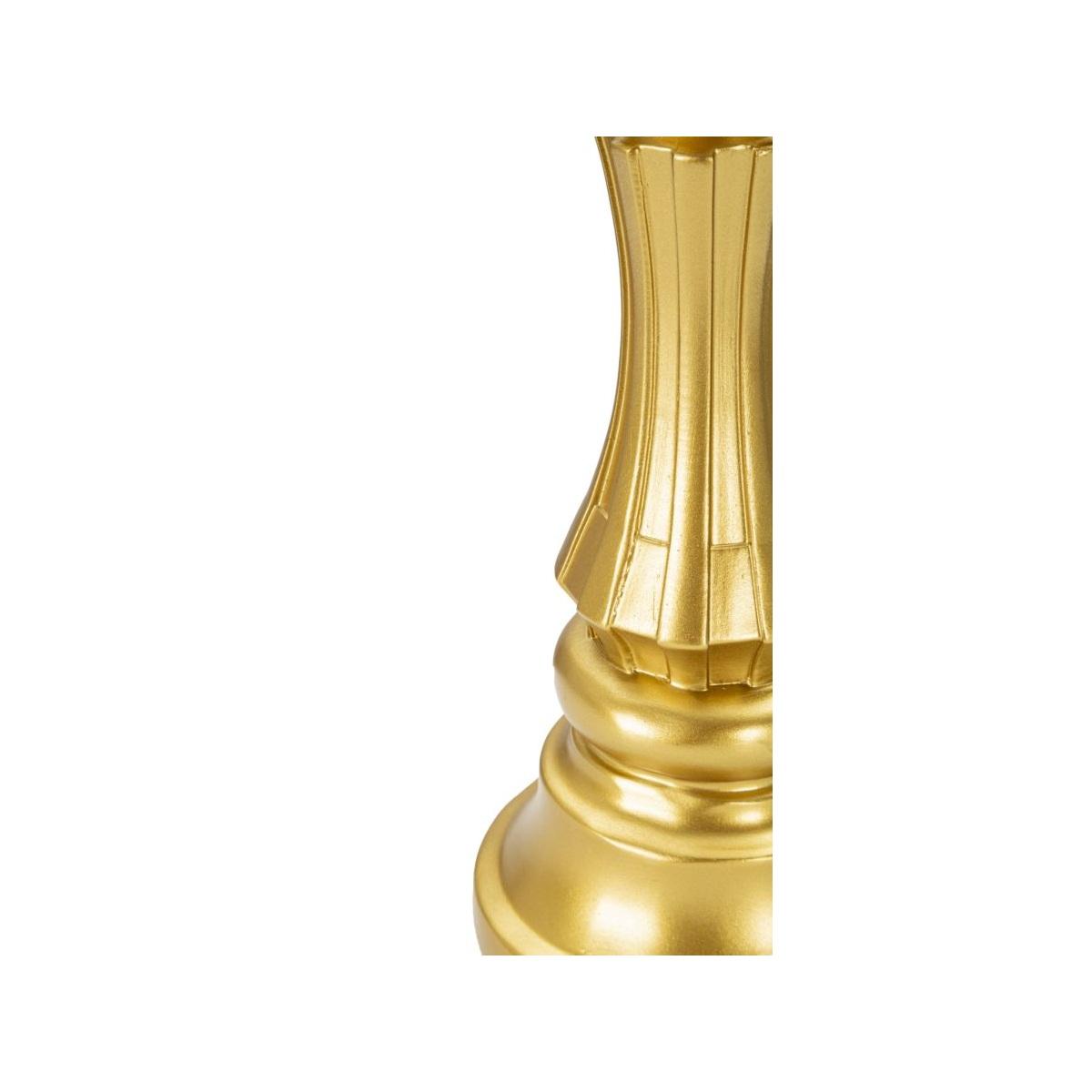 Scultura Re Oro E Nero cm.Ø13x40,5