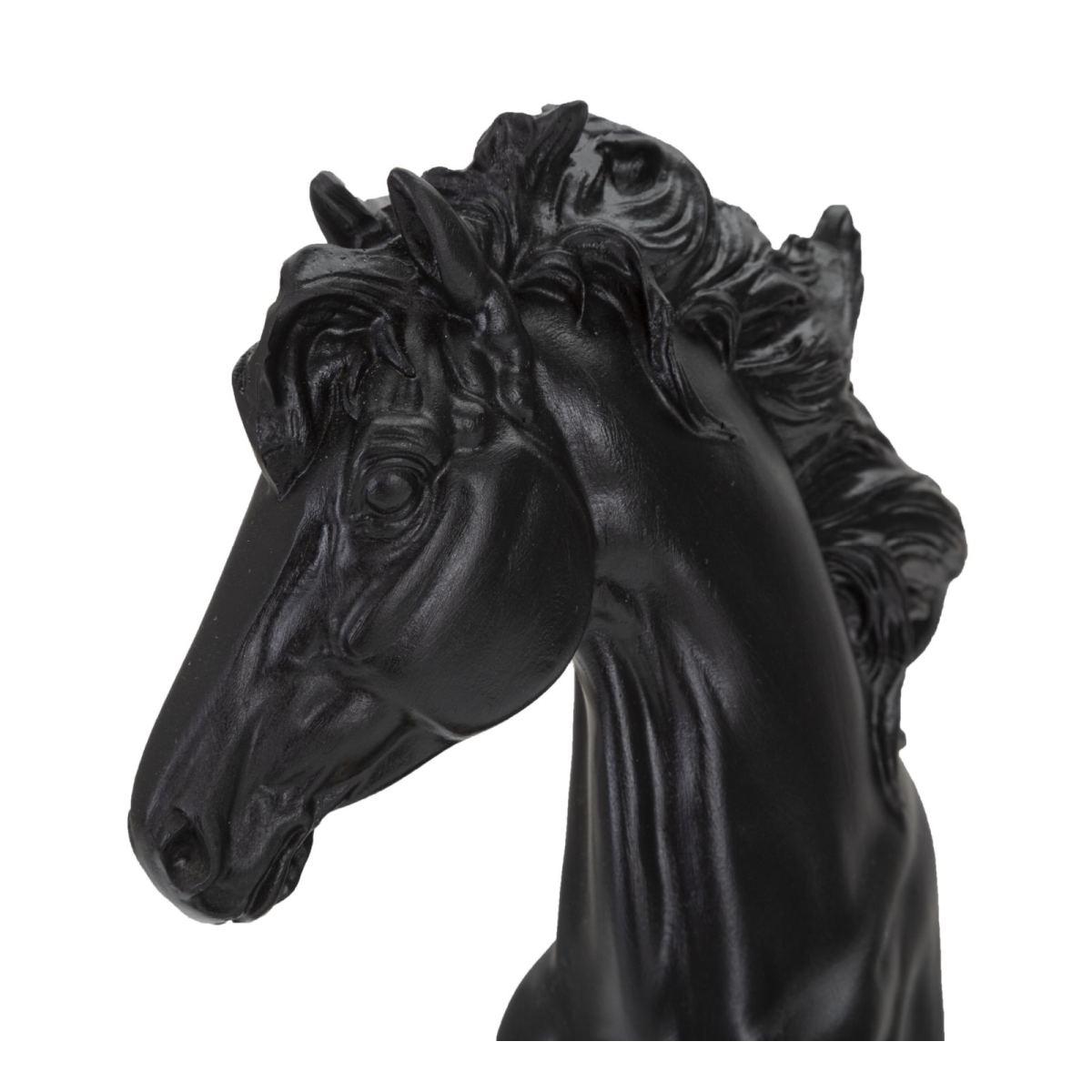 Scacchi Cavallo Nero Oro Cm 14x11x27