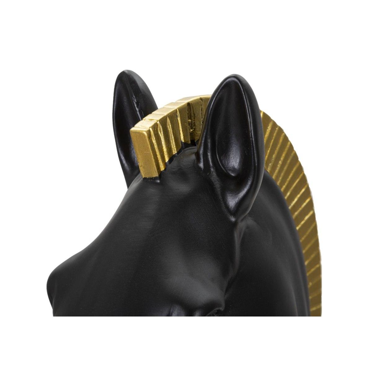 Cavallo Nero E Oro cm.Ø18,5x50