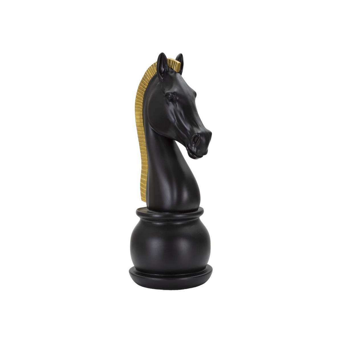 Cavallo Nero E Oro cm.Ø18,5x50