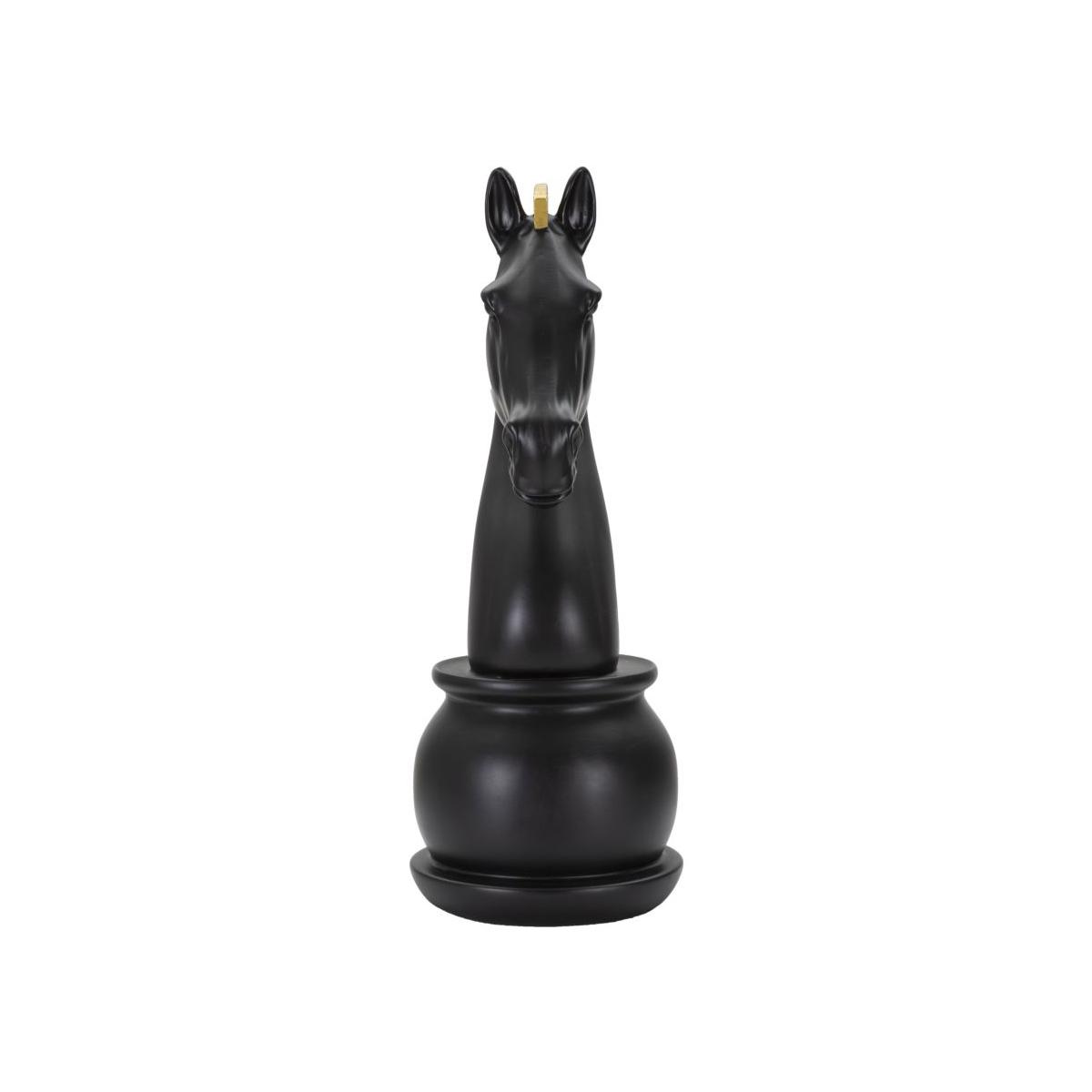 Cavallo Nero E Oro cm.Ø18,5x50
