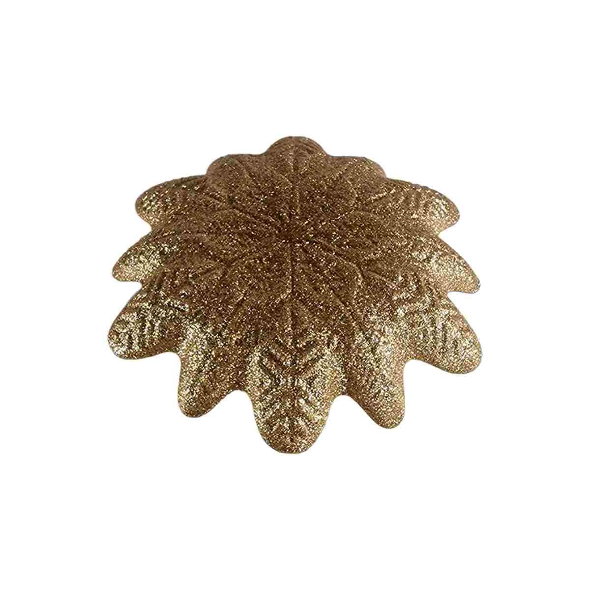 Piattino Tavola Natale Medusa Vetro Oro cm.16x16x3 |M2 Store
