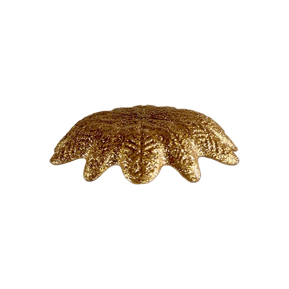 Piattino Tavola Natale Medusa Vetro Oro cm.16x16x3 |M2 Store