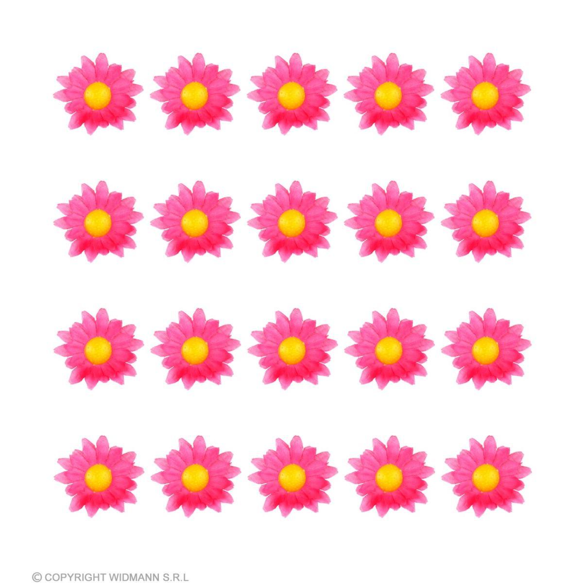 Fiori decorativi gerbera rosa 20 pz