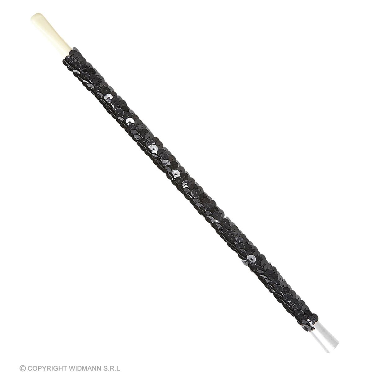 Bocchino sigaretta paillettes nere 30 cm