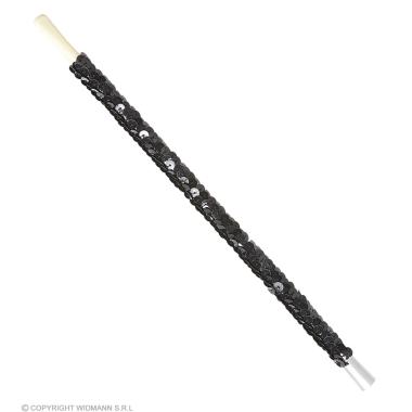 Bocchino sigaretta paillettes nere 30 cm
