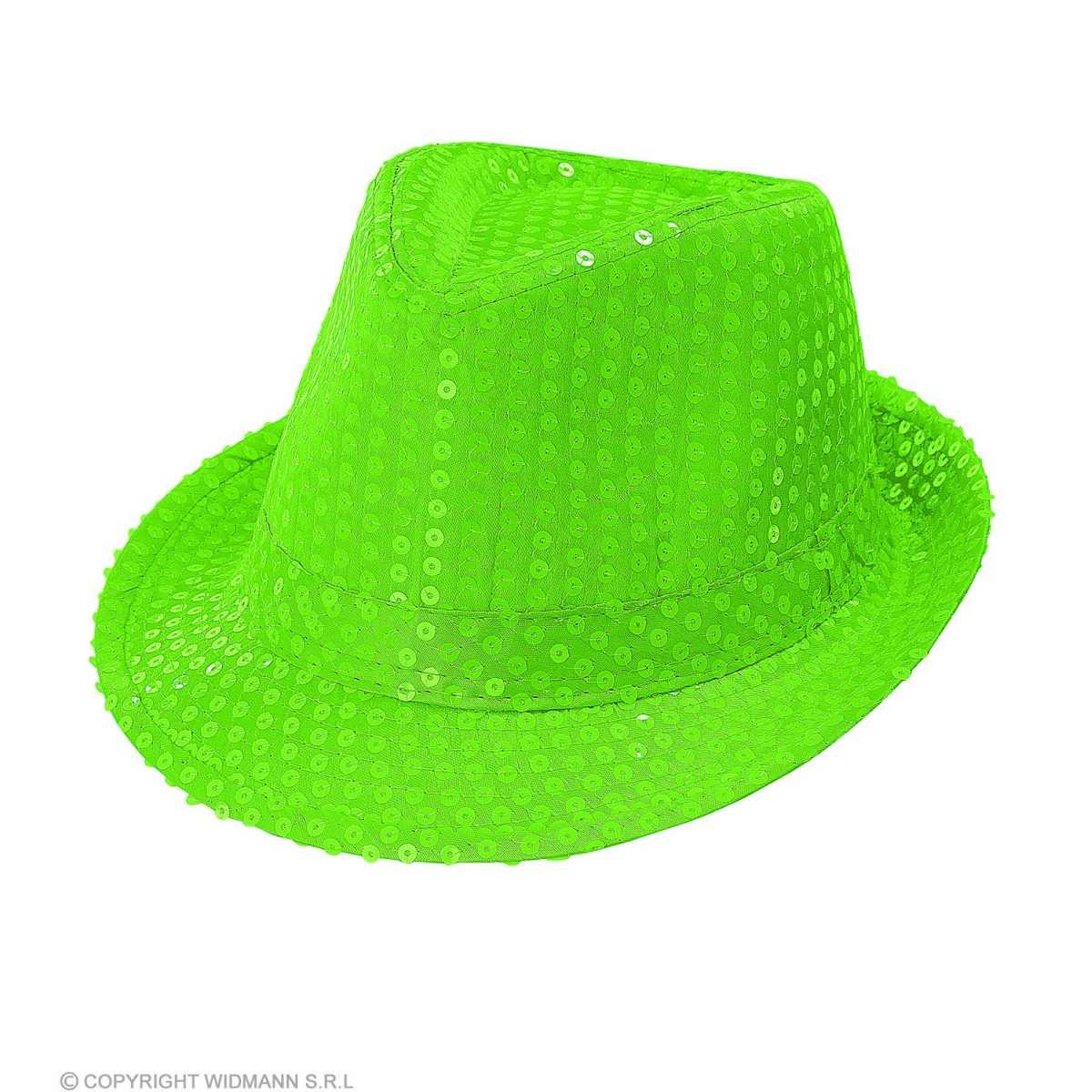 Cappello Borsalino Fedora Verde Con Paillettes |Widmann
