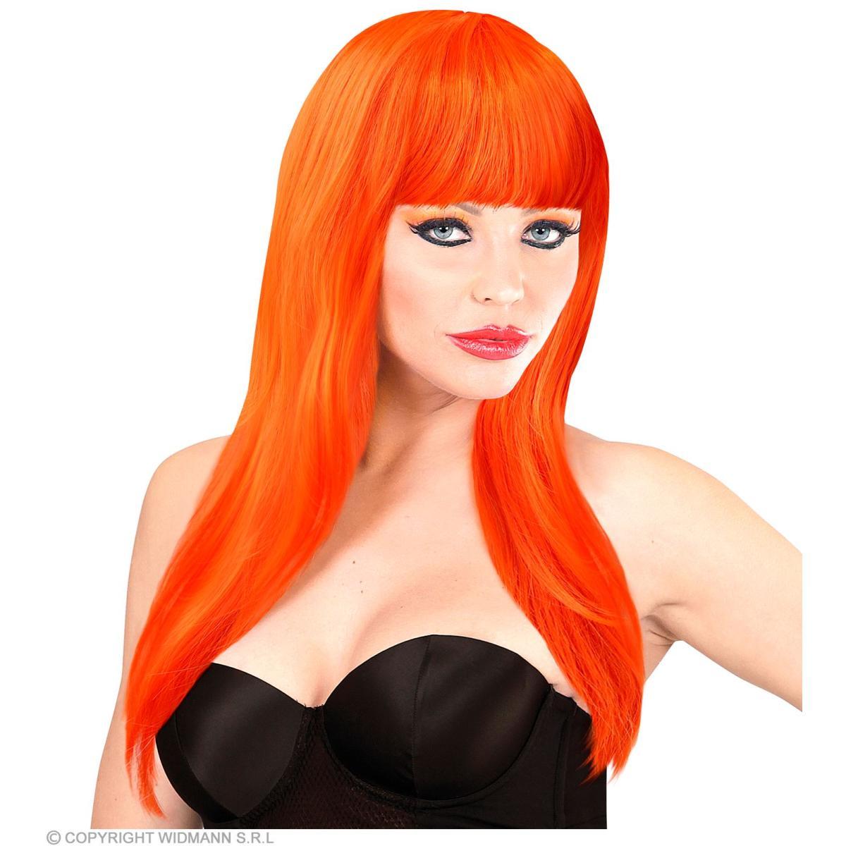 Parrucca Vogue Arancione Liscia Con Frangia |Widmann