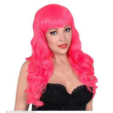 Parrucca Rosa Fucsia Mossa Con Frangia |Widmann
