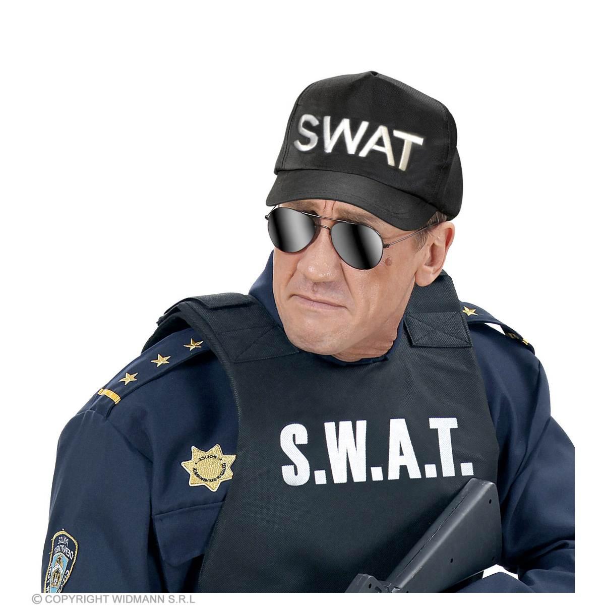 Cappello S.W.A.T Nero Con Visiera Regolabile |Widmann