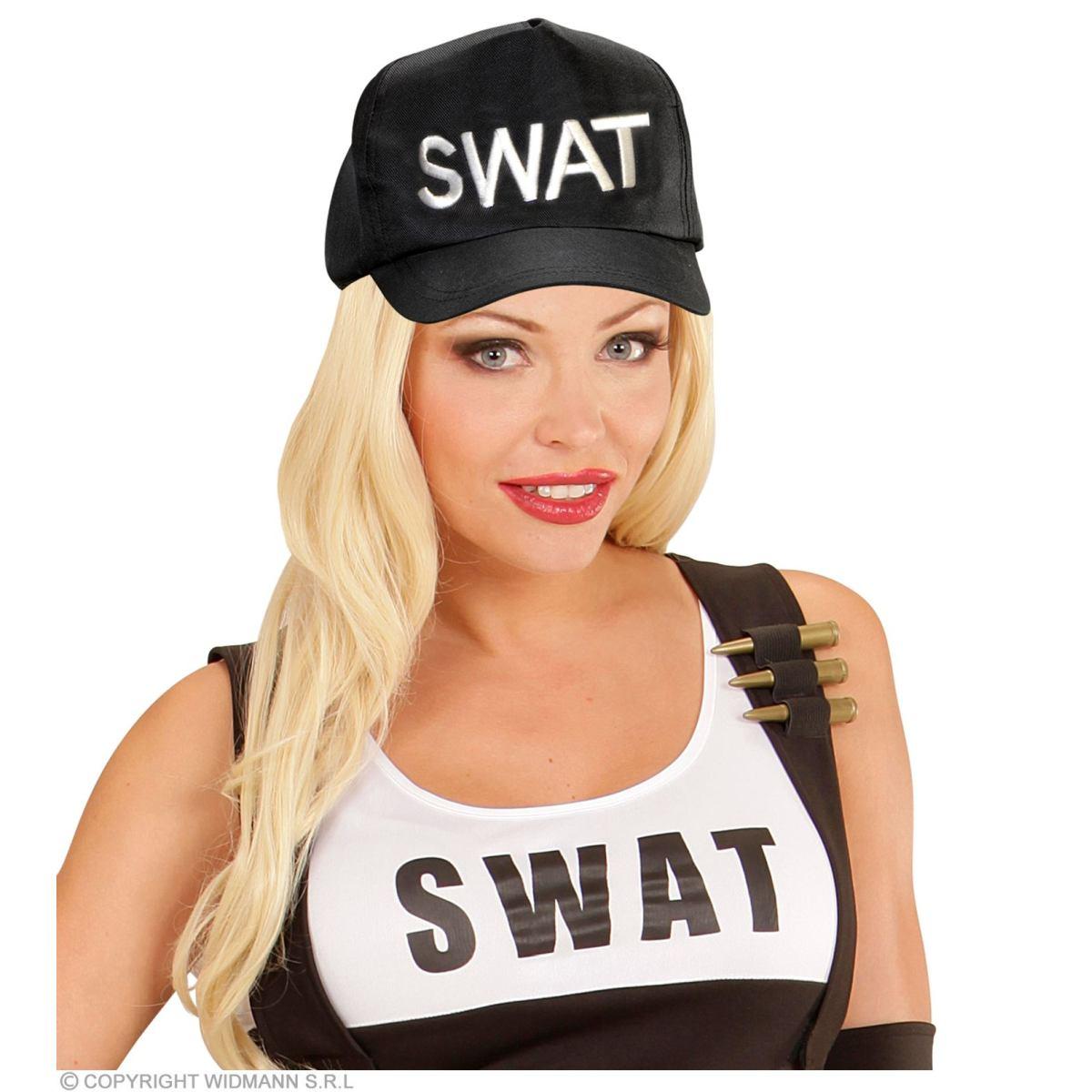 Cappello S.W.A.T Nero Con Visiera Regolabile |Widmann