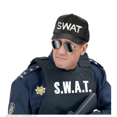 Cappello S.W.A.T Nero Con Visiera Regolabile |Widmann