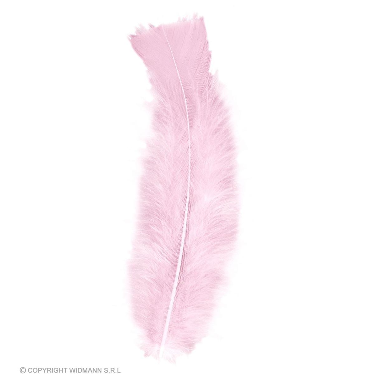 Piuma Struzzo cm.10 Rosa Pastello Set pz.50 |Widmann