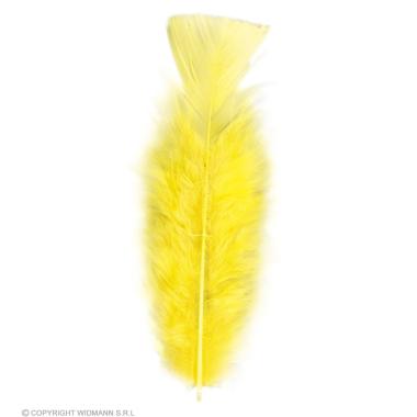 Piuma Struzzo cm.10 Gialla Set pz.50 |Widmann