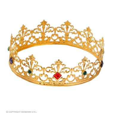 Corona Regina Metallo Oro Con Gemme |Widmann