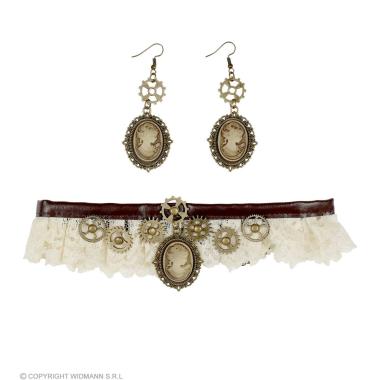 Collarino Steampunk Con Orecchini |Widmann