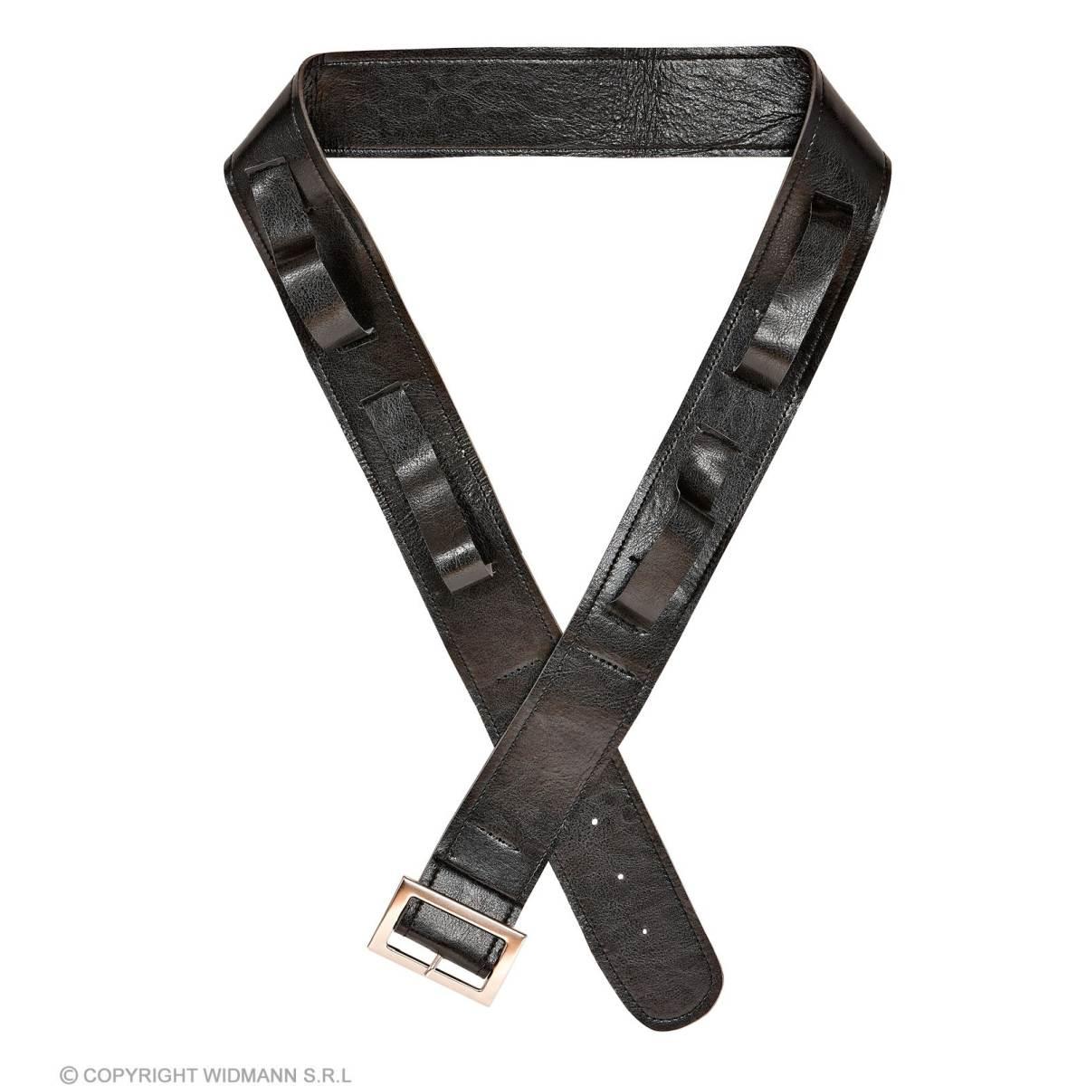 Cintura Nera Similpelle Con 4 Fondine |Widmann