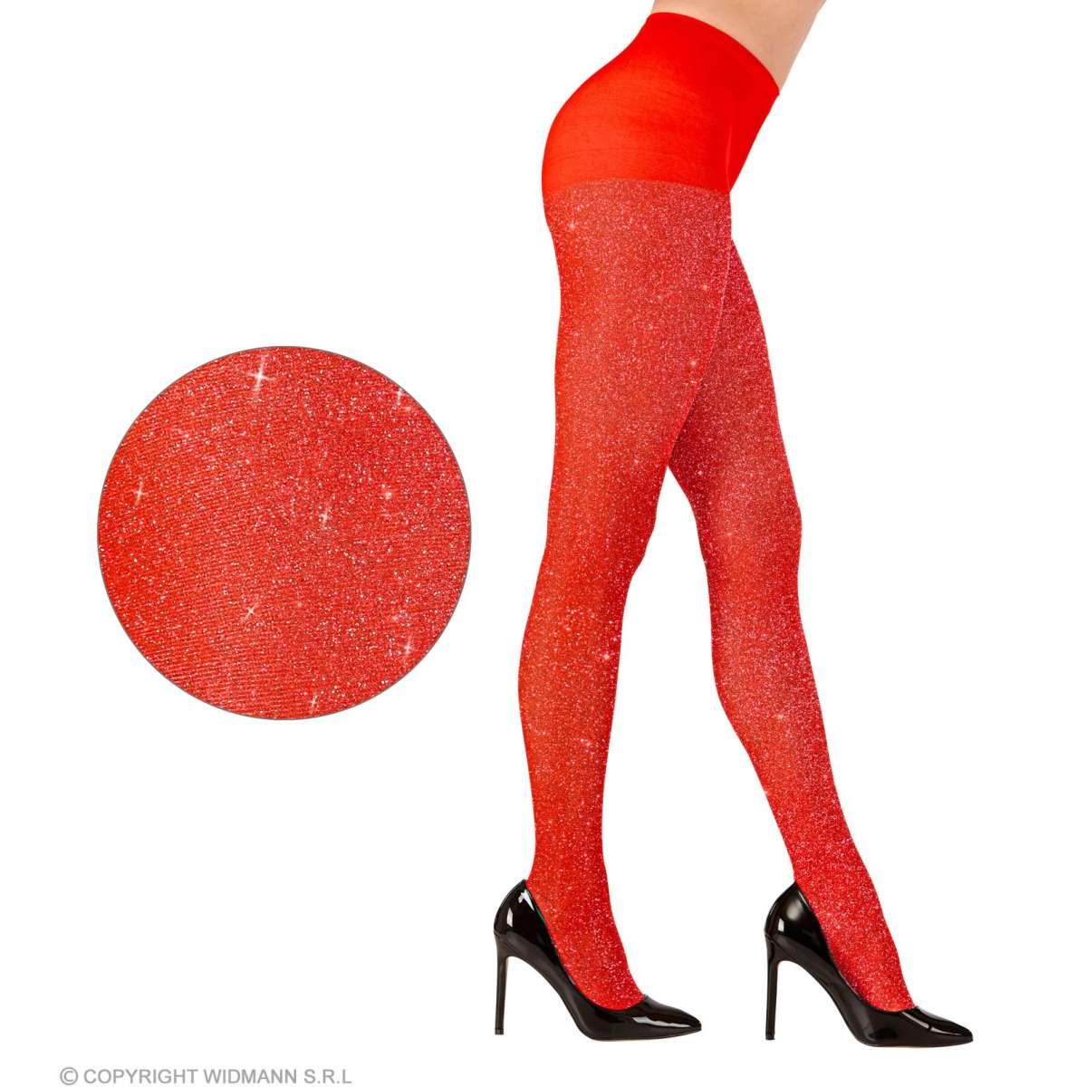 Collant Rosse Con Glitter |Widmann