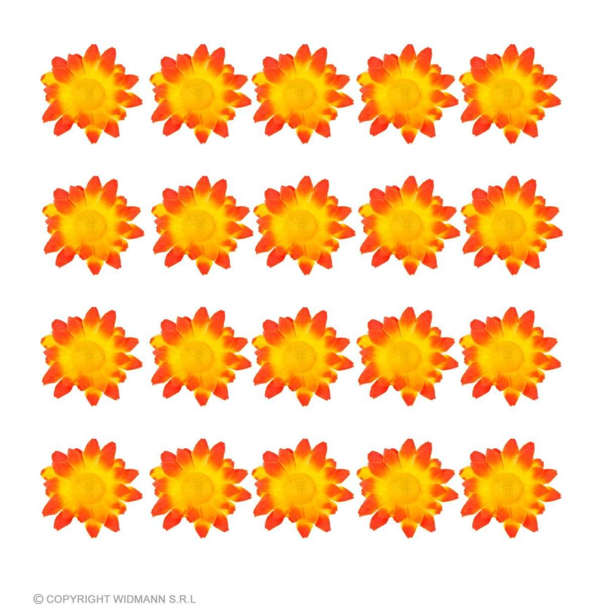 Fiori decorativi arancioni 20 pz