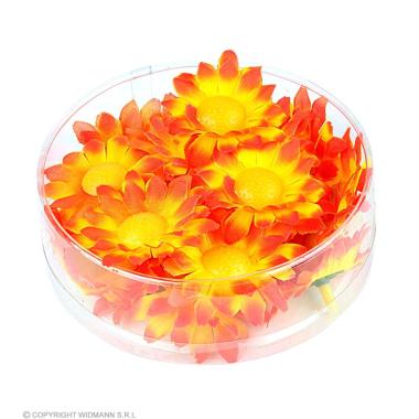 Fiori decorativi arancioni 20 pz