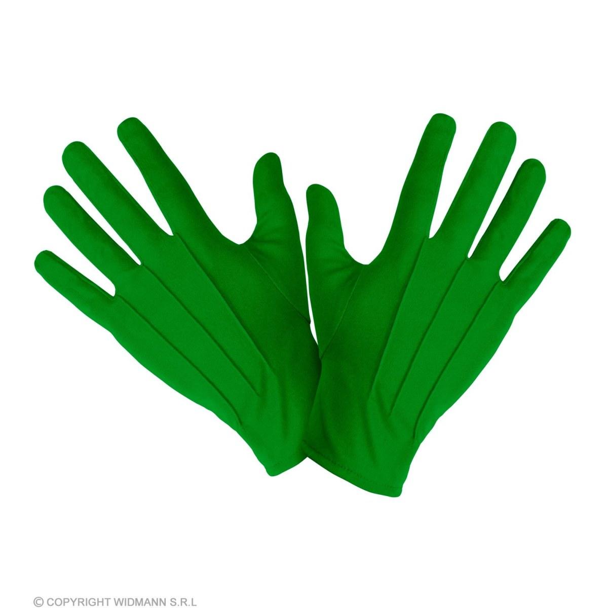 Guanti Corti Cotone Verdi cm.22 |Widmann