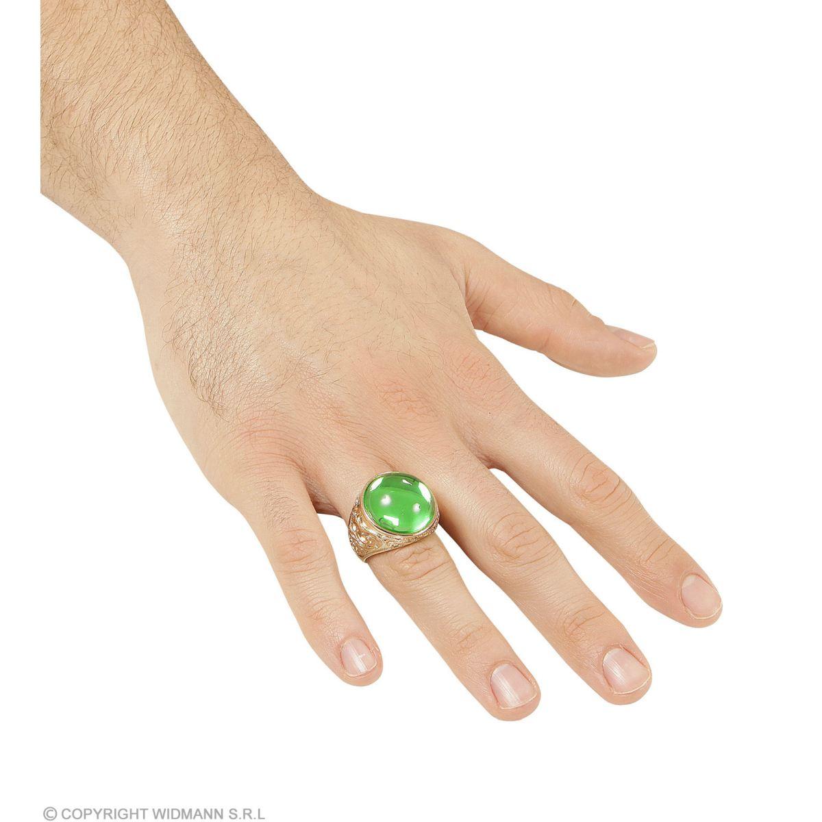 Anello Metallo Oro Con Gemma Verde |Widmann