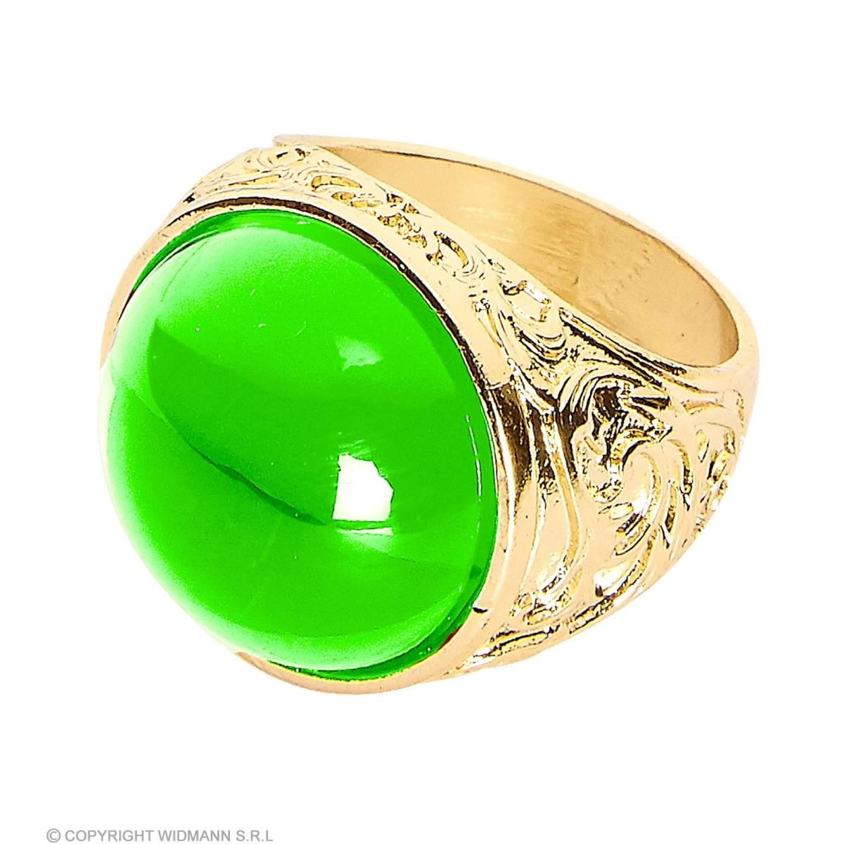 Anello Metallo Oro Con Gemma Verde |Widmann