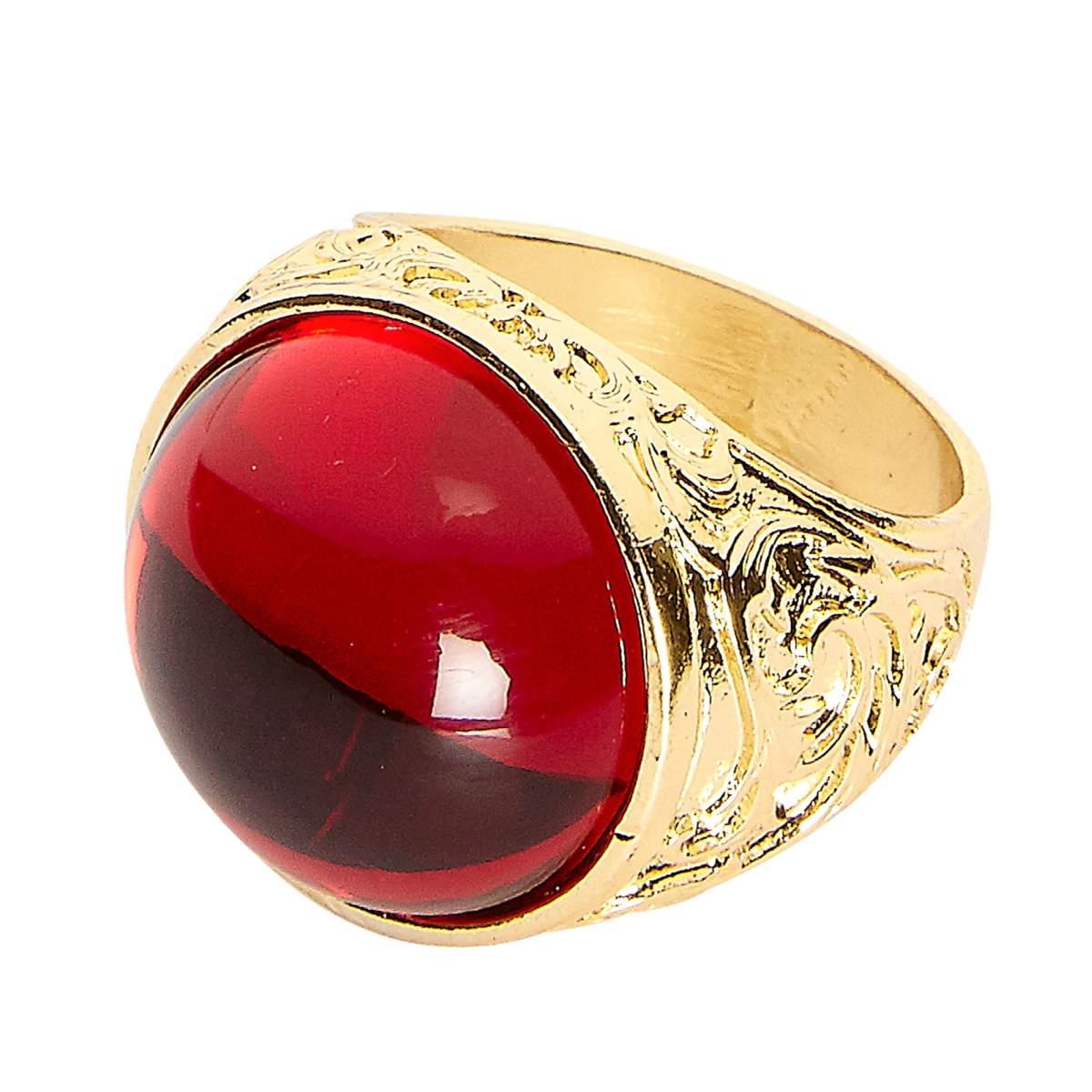 Anello Metallo Oro Con Gemma Rossa |Widmann