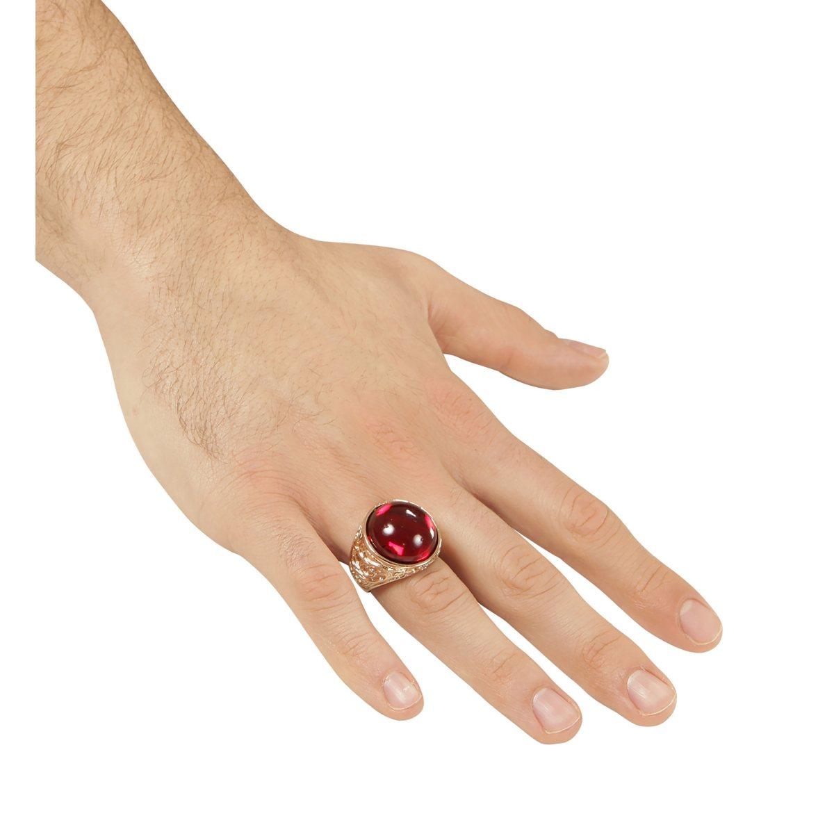 Anello Metallo Oro Con Gemma Rossa |Widmann