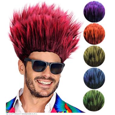 Parrucca Con Capelli Dritti 6 Colori |Widmann