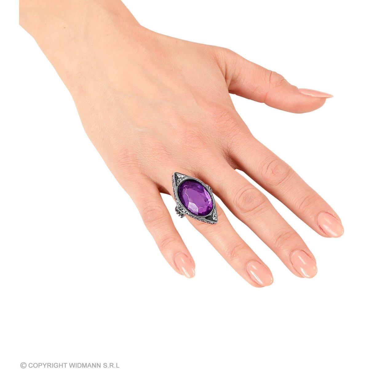 Anello Metallo Argento Con Pietra Viola |Widmann